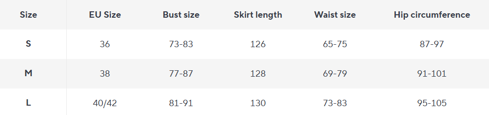 Strapless Ruffle Maxi Kleid | Hoher Schlitz und Bodycon Fit - Size Chart