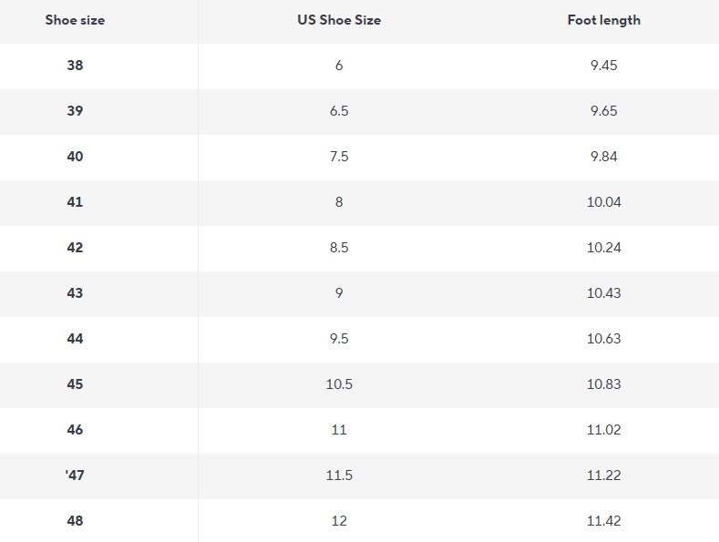 Leder Slipper | Rindsleder Obermaterial | Gepolsterte Sohle - Size Chart