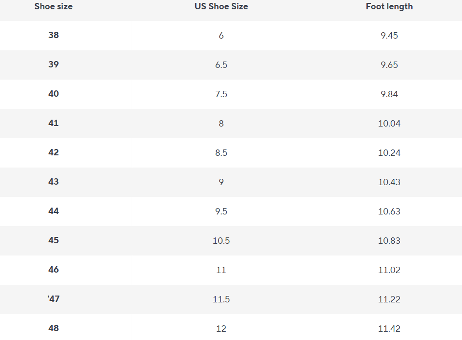Delmar Comfort Slides für Herren | Dual-Strap Design - Size Chart