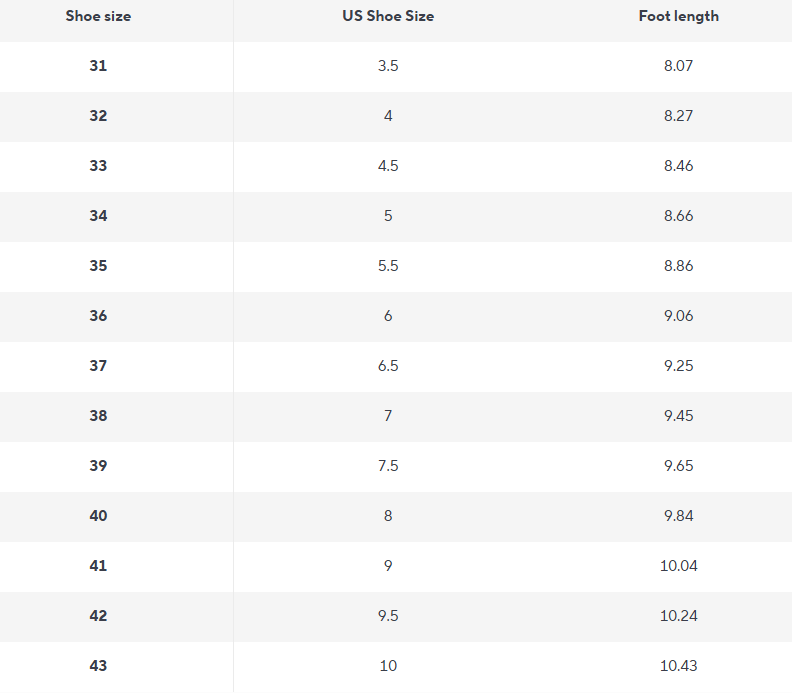 Kleidungsstück: Serana Leder Slingback Pumps | Spitz | Verschluss - Size Chart