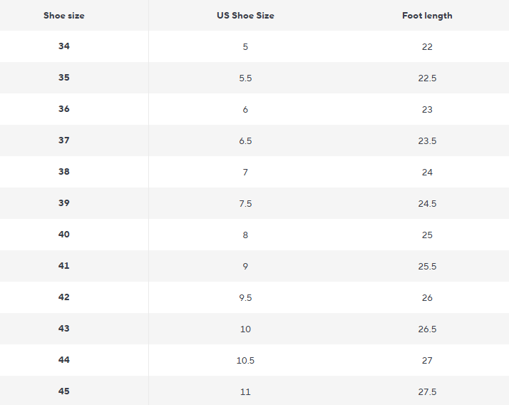Leder Sandalen | Zehenriemen | Schnallen-Detail - Size Chart
