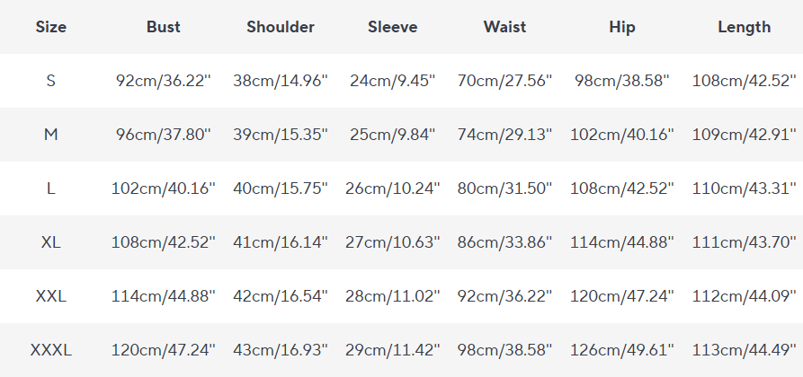 Grundlinie V-Neck Midi Kleid | Puff Ärmel | Wrap Detail - Size Chart