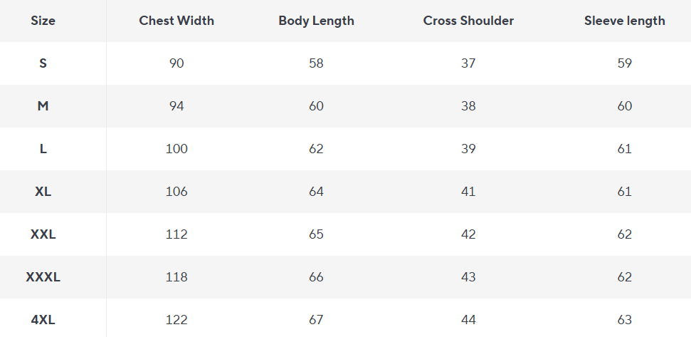 Kapuzen Pufferjacke | Leichte Daunenfüllung | Reguläre Passform - Size Chart