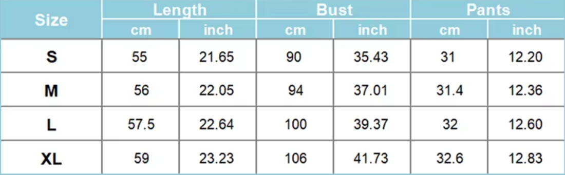 Halter Top & High Waisted Shorts Set | Sommer Co-Ord - Size Chart