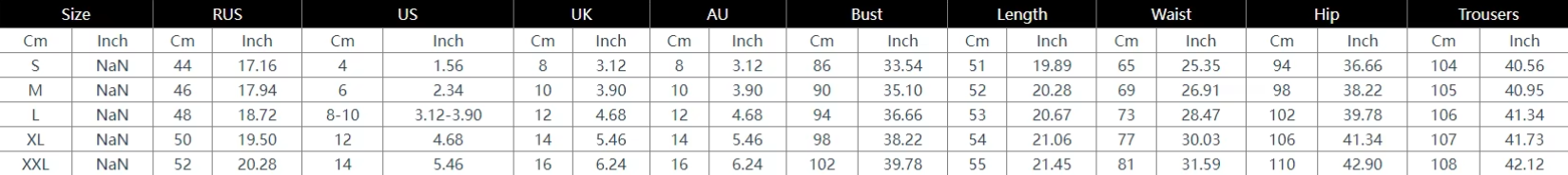 Ärmelloses Westenset und Weite Hosen | Sommer - Size Chart