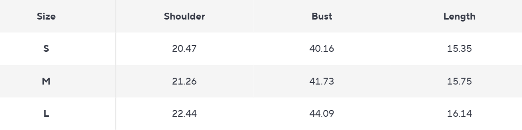 Cropped Denim Bluse | Aermellos | Boxy Fit - Size Chart