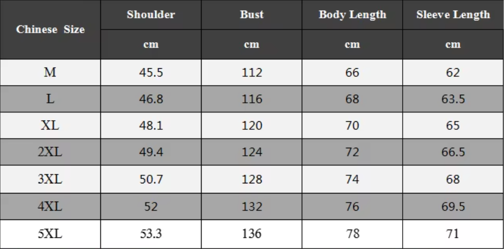 Cordjacke | Cordstoff | Fleece | Shearling Kragen | Reißverschluss - Size Chart