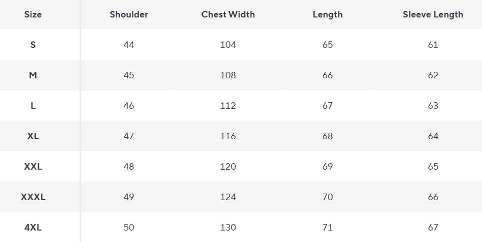 Werkmeister Shearling Lederjacke | Schafsleder Wollfutter - Size Chart