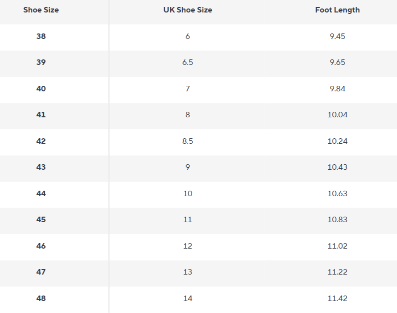 Schnürstiefeletten | Lederlook | Durable Sohle - Size Chart