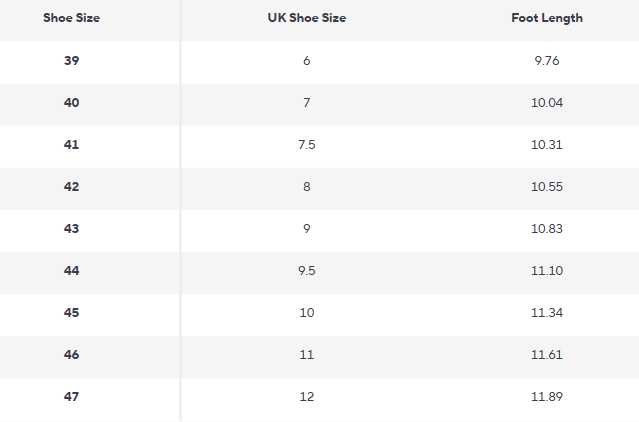Chelsea Boots | Retro Slip-On | Synthetisches Leder - Size Chart