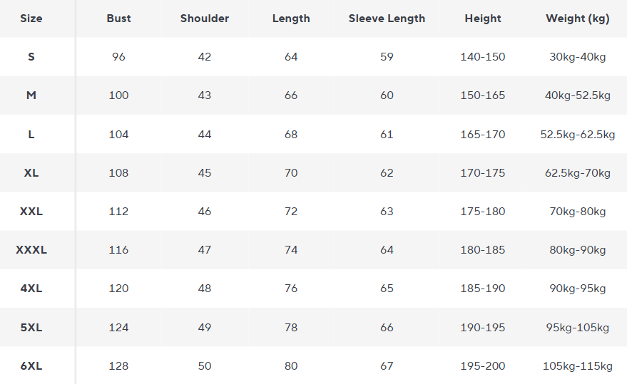 Kapuzen Pufferjacke | Quilted Oversized Fit | Winter - Size Chart
