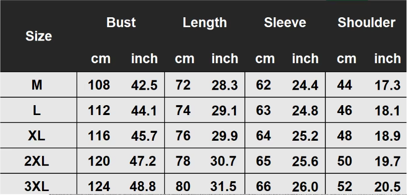 Corduroy Overshirt | Button-Up Design | Relaxed Fit - Size Chart