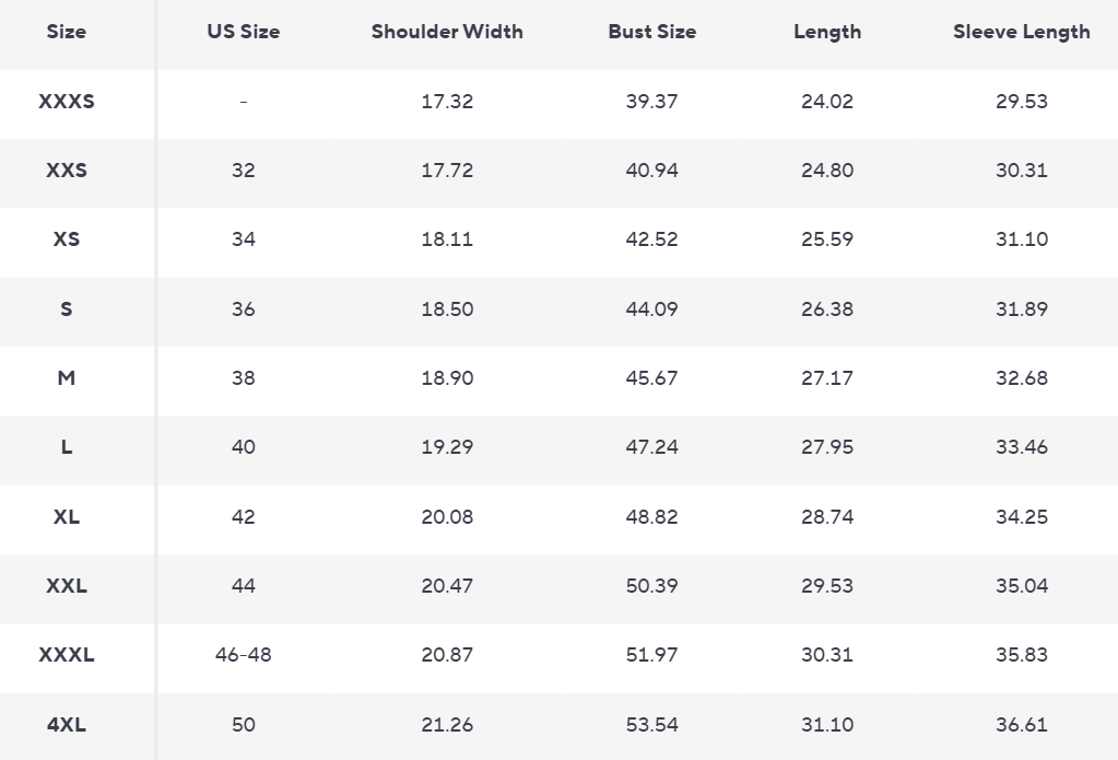 Pufferjacke mit Stehkragen | Gequiltet | Winter - Size Chart