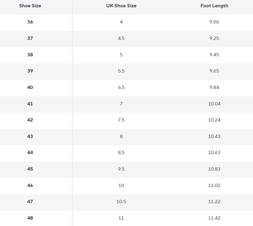 Chelsea Boots | Spaltleder | Werkmeister Kollektion - Size Chart