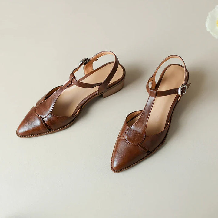 Kleidungsstück: Serana Leder Slingback Pumps | Spitz | Verschluss
