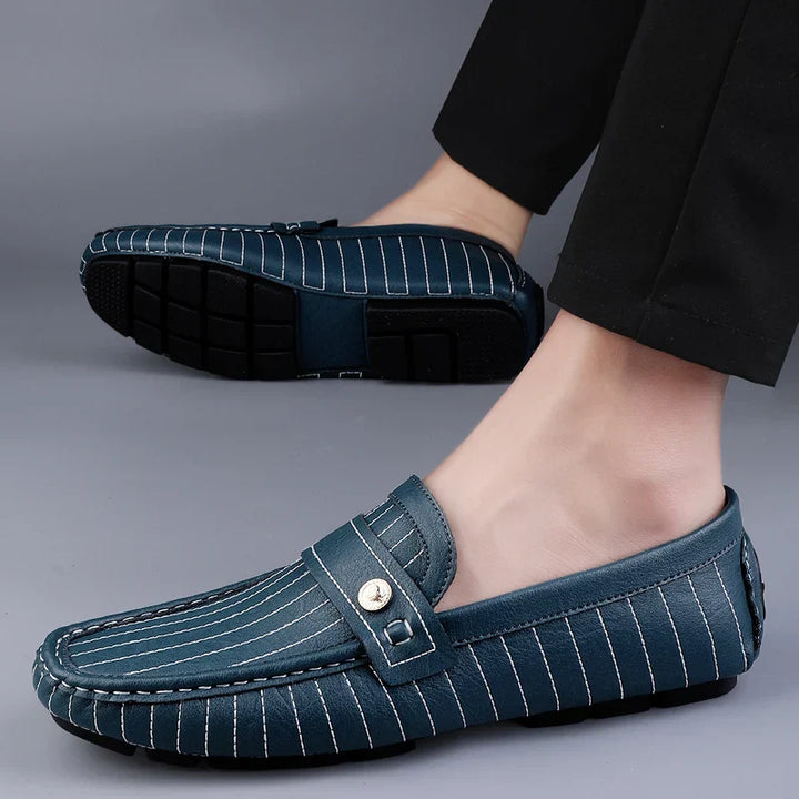 Loafer aus Leder | Nadelstreifen-Detail