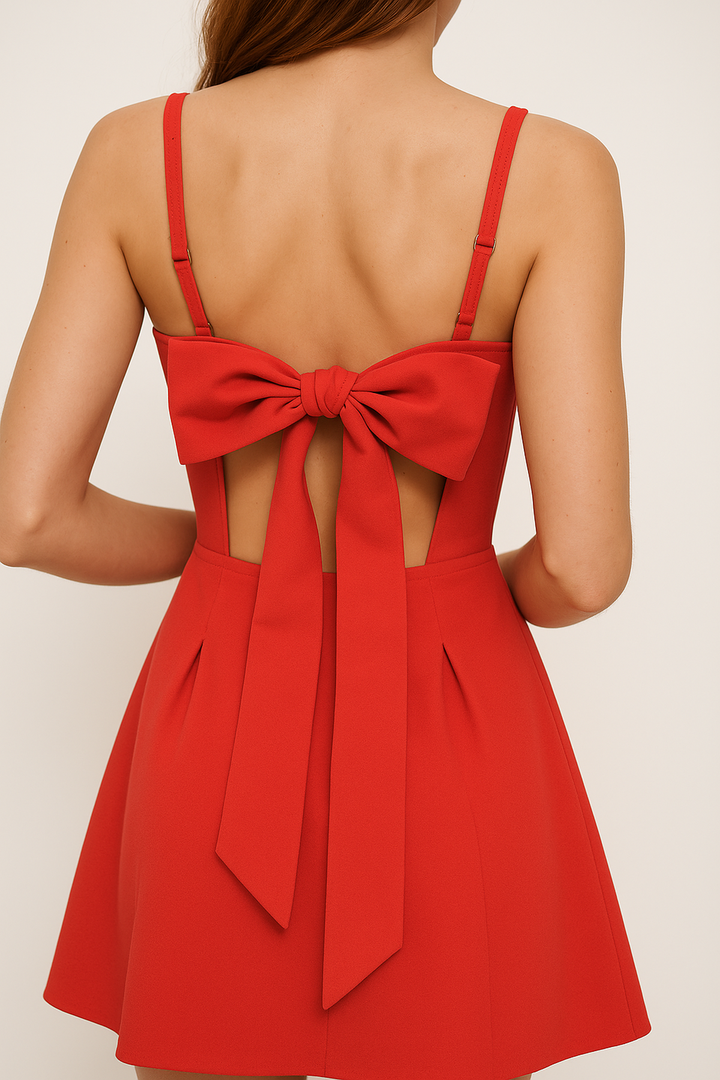 Mini Kleid | Quadratischer Ausschnitt | A-Linie Silhouette | Sommer