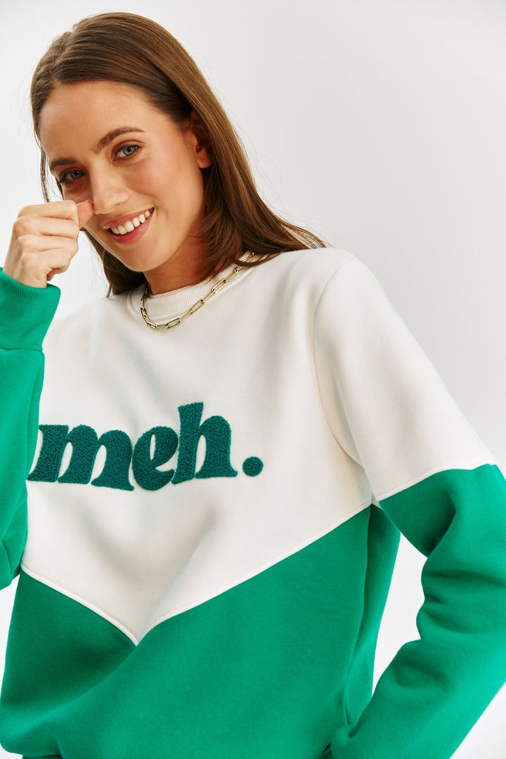 Graphic Sweatshirt | Contrast Panel | Relaxed Fit