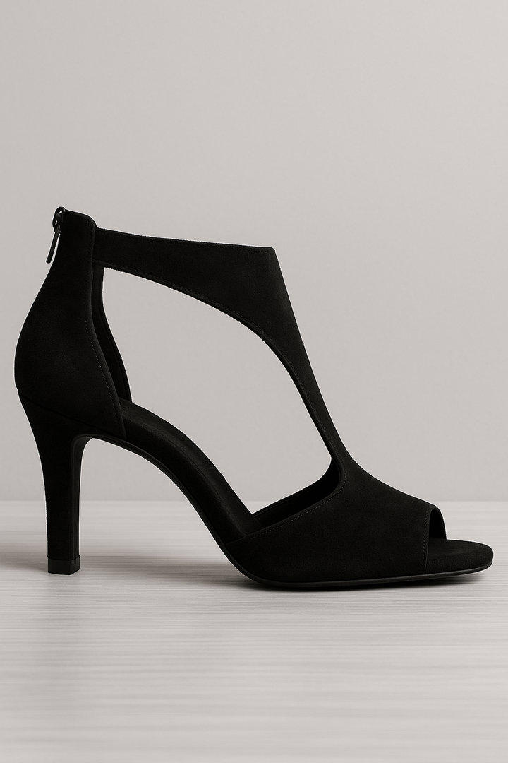 Peep Toe Sandalen | Mittelhoch | Verschluss hinten