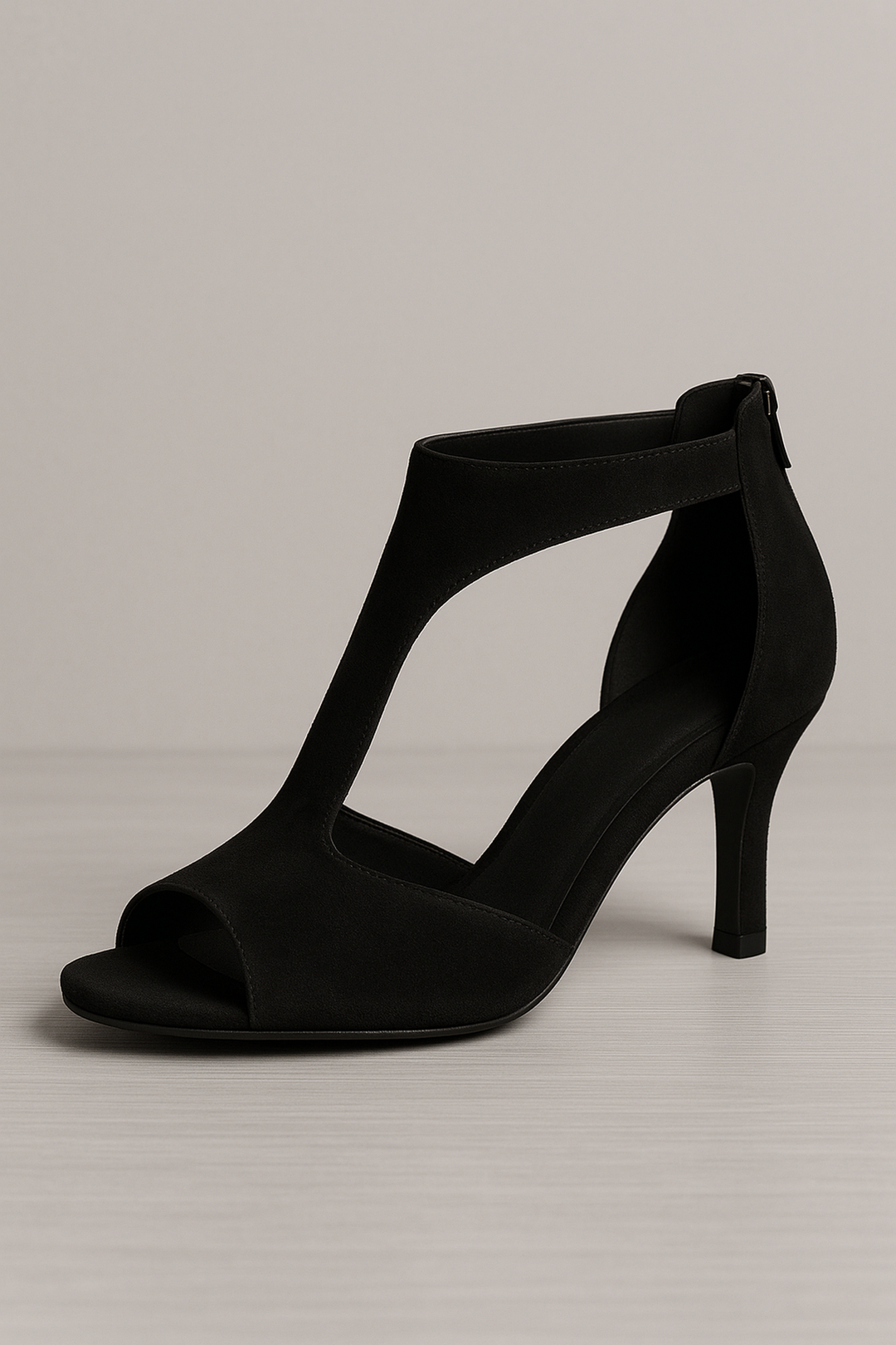 Peep Toe Sandalen | Mittelhoch | Verschluss hinten