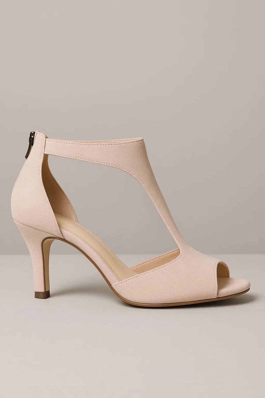 Peep Toe Sandalen | Mittelhoch | Verschluss hinten