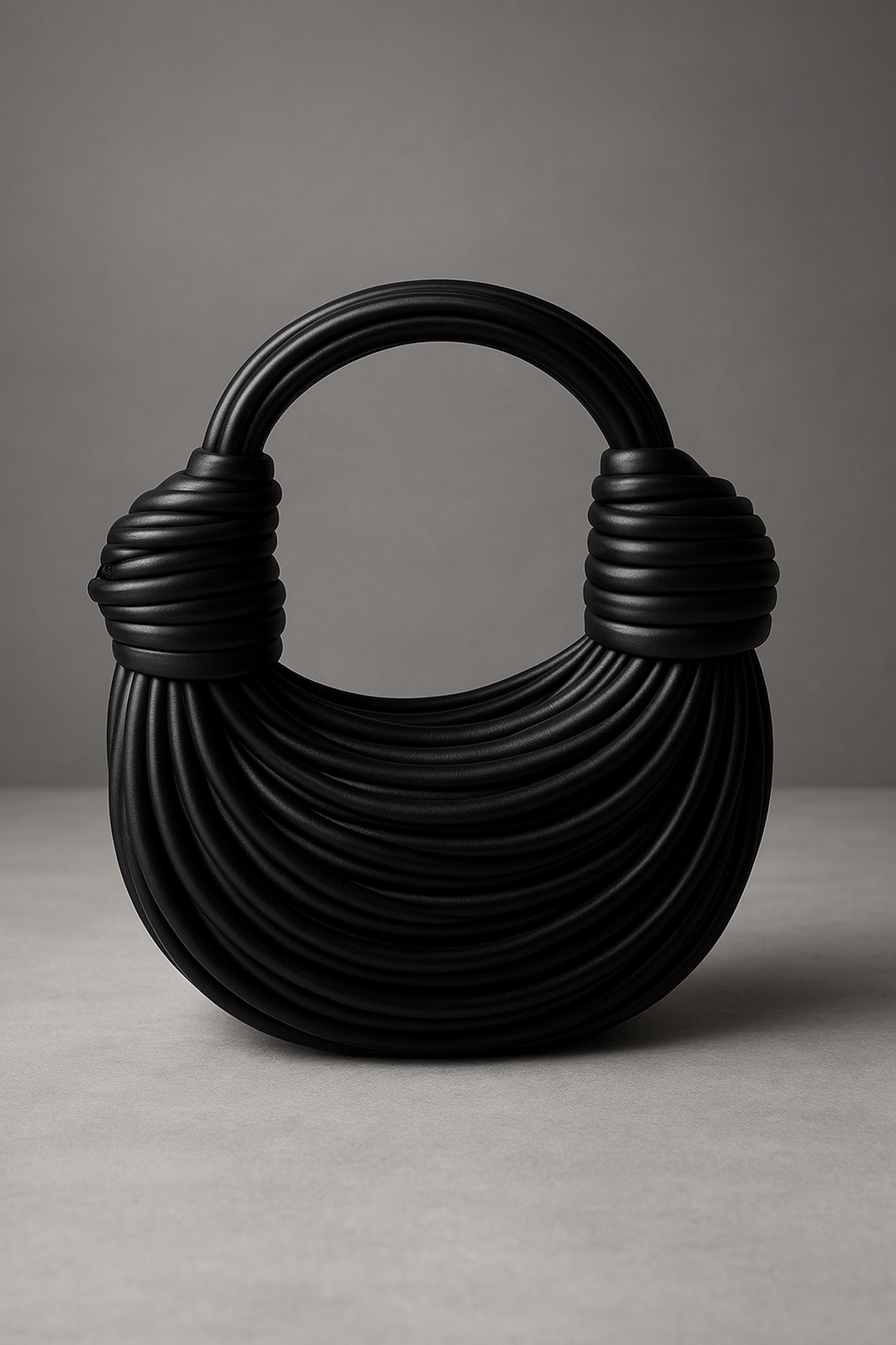 Glanzstück Sculpted Woven Handbag | Green Curved Design