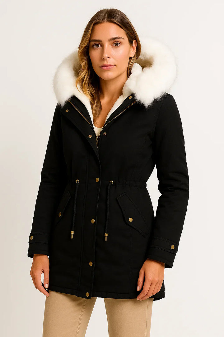 Winter Parka Mantel | Faux Fur Kapuze | Fleece-Futter