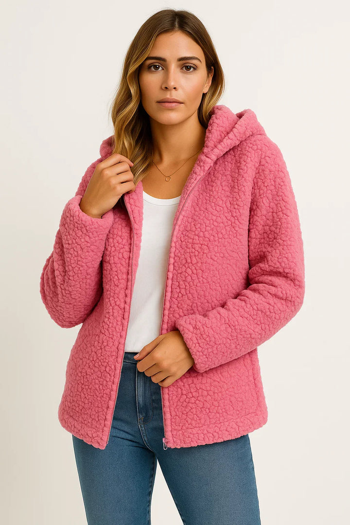 Teddy Fleece Jacke | Hoodie mit Reißverschluss