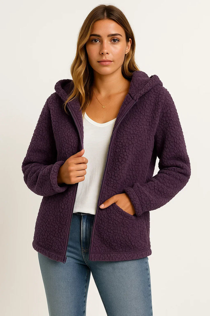 Teddy Fleece Jacke | Hoodie mit Reißverschluss