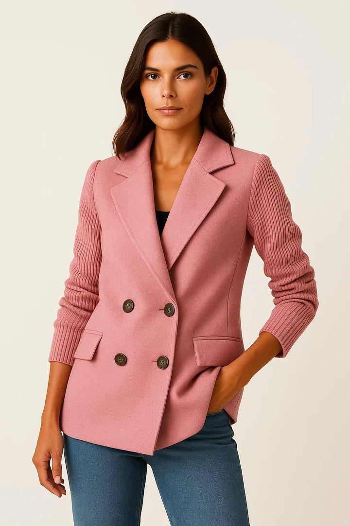 Werkmeister Knit-Sleeve Blazer | Doppelreihig Wollmischung