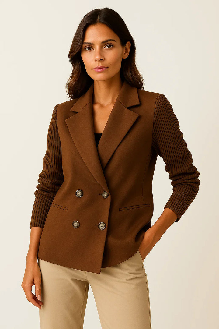 Werkmeister Knit-Sleeve Blazer | Doppelreihig Wollmischung