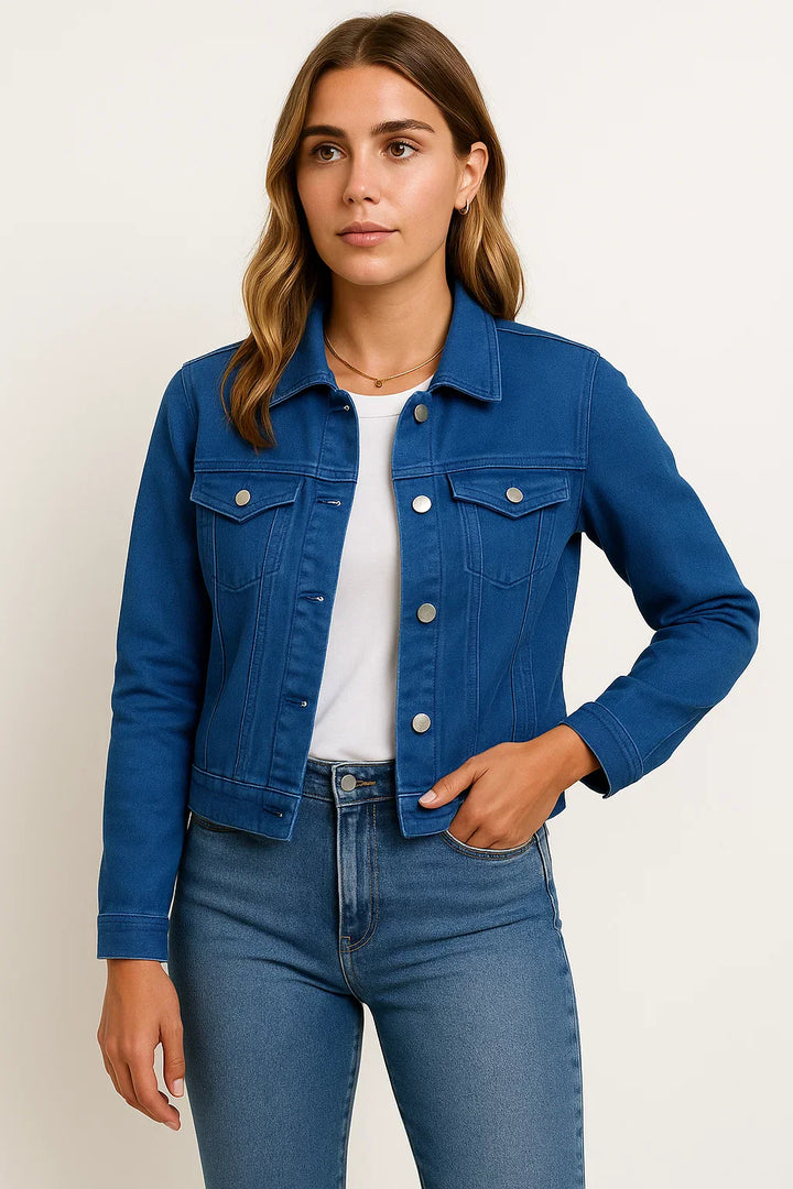 Denim Jacke | Klassisches Button-Down Design