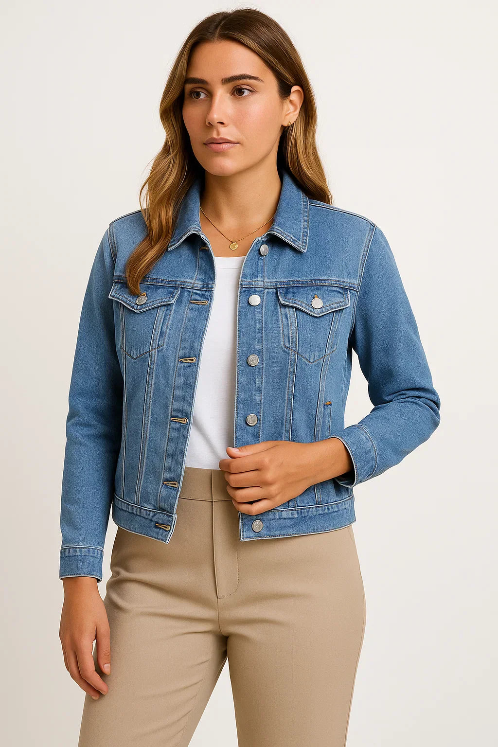Denim Jacke | Klassisches Button-Down Design