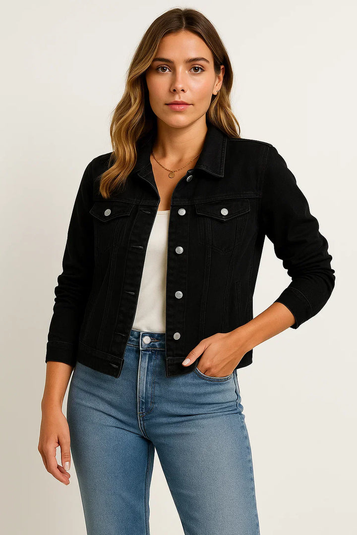 Denim Jacke | Klassisches Button-Down Design