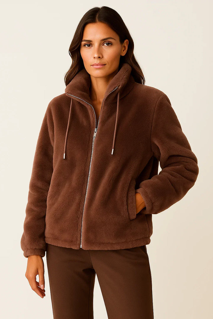 Teddy Fleece Jacke | Zip | Stehkragen | Modenzo Grundlinie
