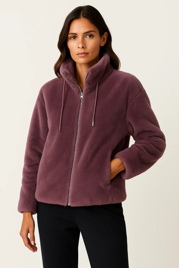 Teddy Fleece Jacke | Zip | Stehkragen | Modenzo Grundlinie