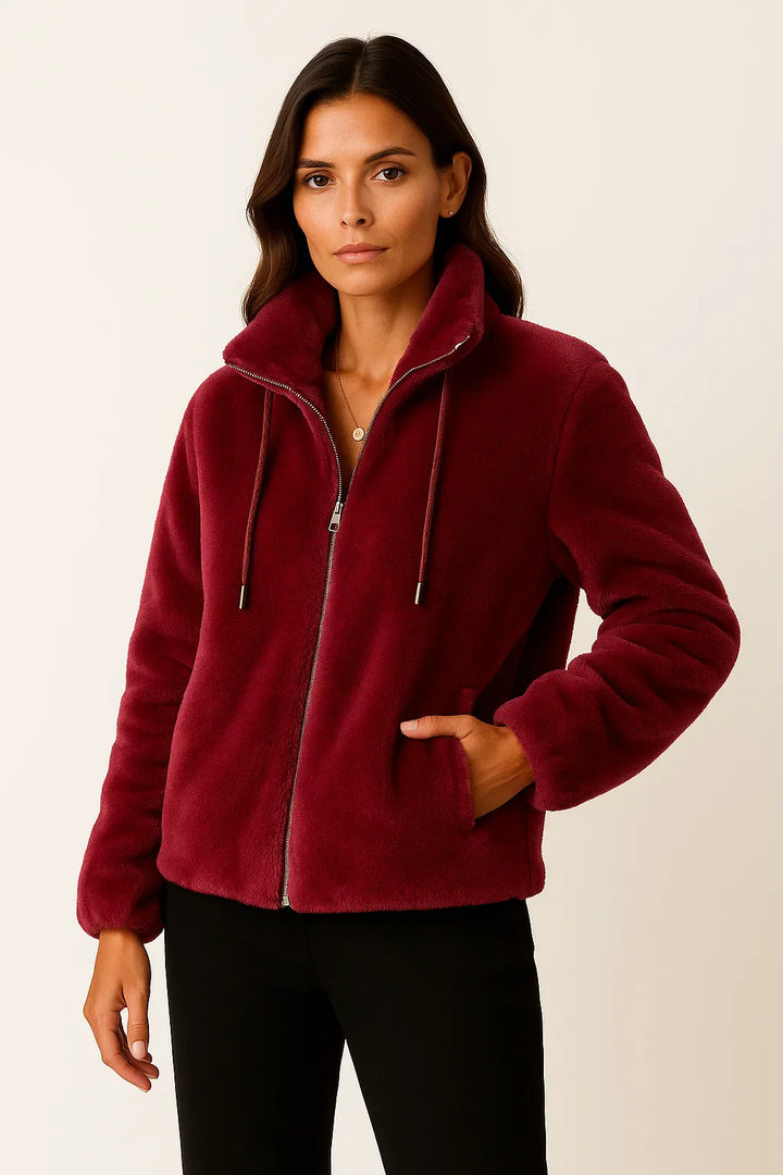Teddy Fleece Jacke | Zip | Stehkragen | Modenzo Grundlinie