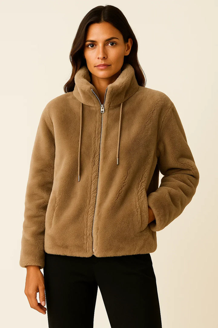 Teddy Fleece Jacke | Zip | Stehkragen | Modenzo Grundlinie