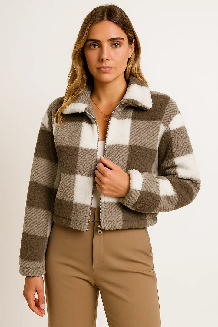 Teddy Jacke | Reißverschluss | Weiches Fleece Finish