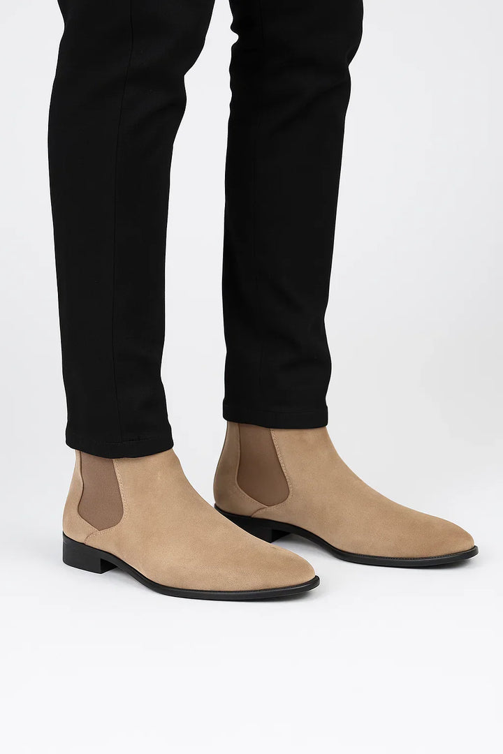 Chelsea Boots aus Faux Suede | Slip-On | Niedriger Absatz