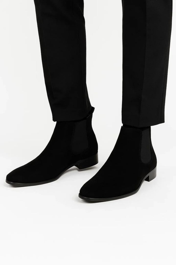 Chelsea Boots aus Faux Suede | Slip-On | Niedriger Absatz