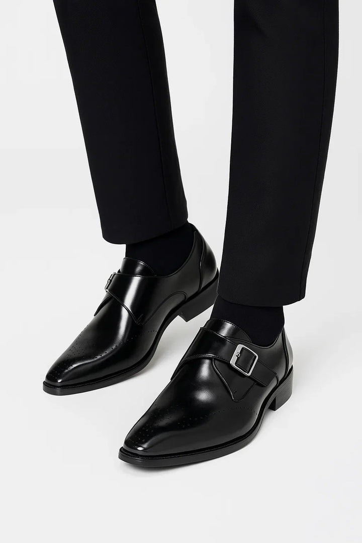 Monk Strap Herrenschuhe | Poliertes Leder