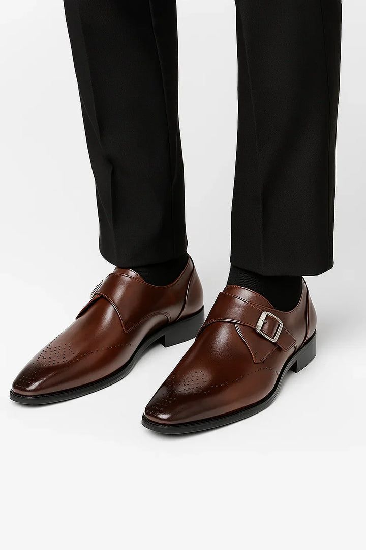 Monk Strap Herrenschuhe | Poliertes Leder