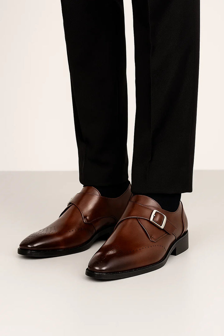 Monk Strap Herrenschuhe | Poliertes Leder