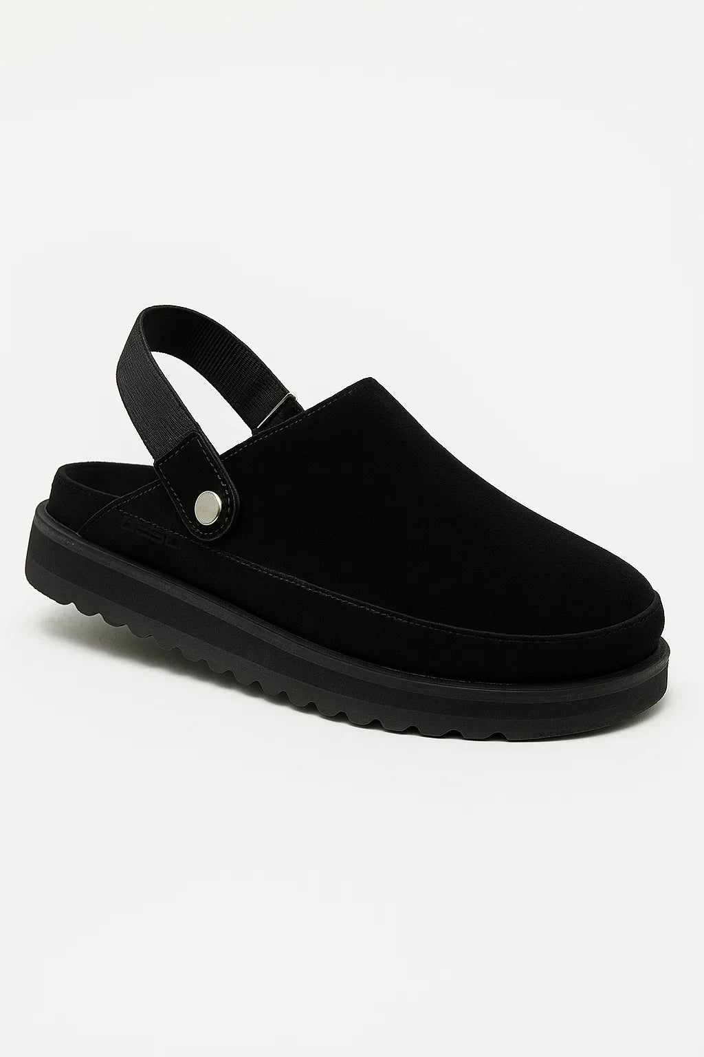 Mule Slippers mit Plüschfutter | PU Leder | Dicke Sohle