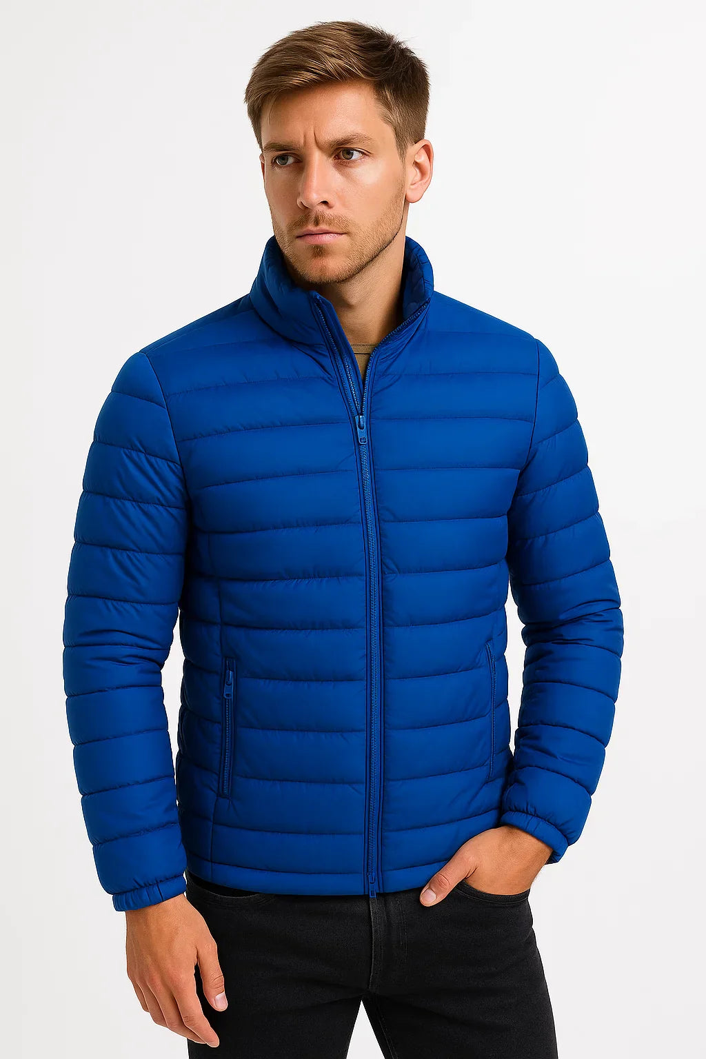 Leichtgewicht Pufferjacke | Stehkragen | Gequiltet Polyester