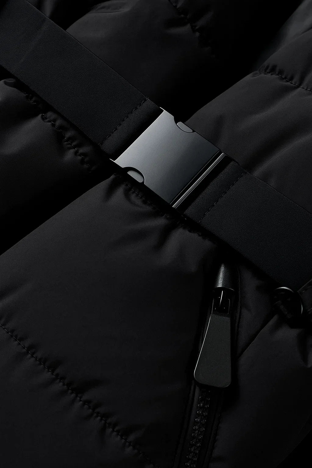 Gesteppte Winterjacke mit Gürtel | Wasserabweisend | Winterisoliert