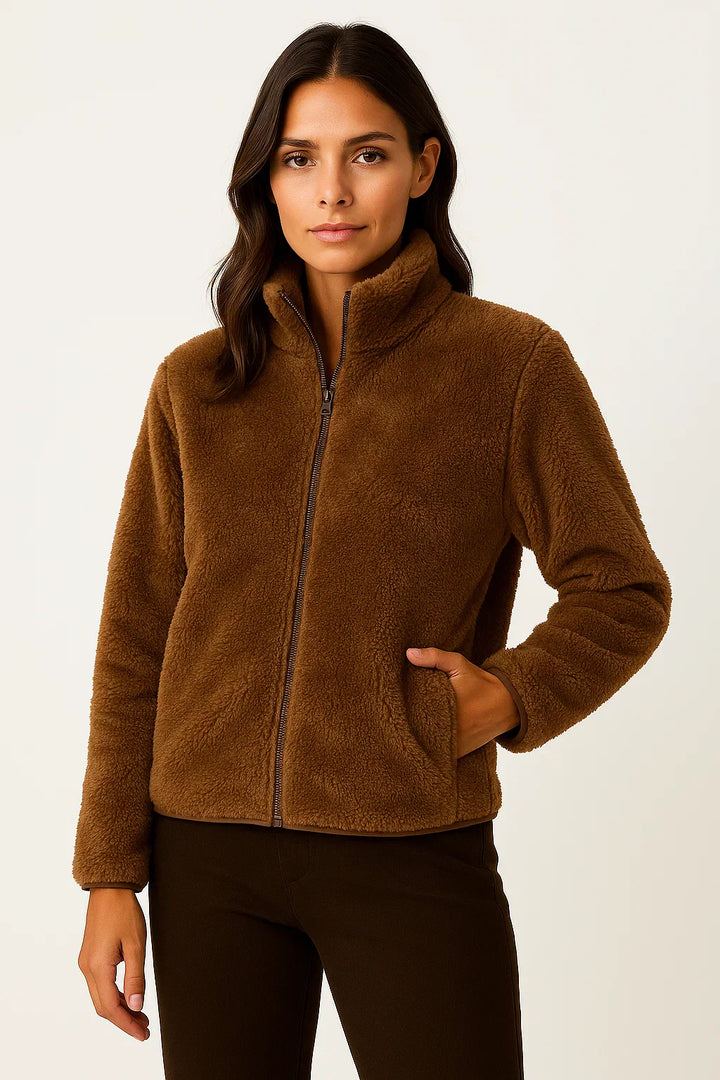 Fleece Zip Jacke | Weiches Polar Strick | Regulärer Schnitt