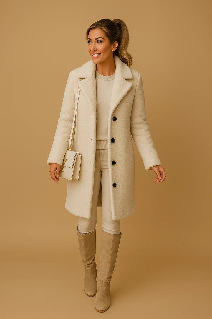 Teddy Coat | Beige | Lang