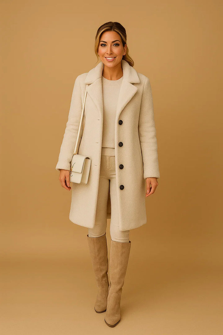 Teddy Coat | Beige | Lang